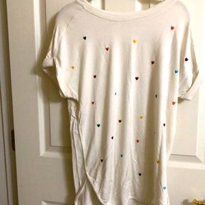 Soft White Hearts Tee